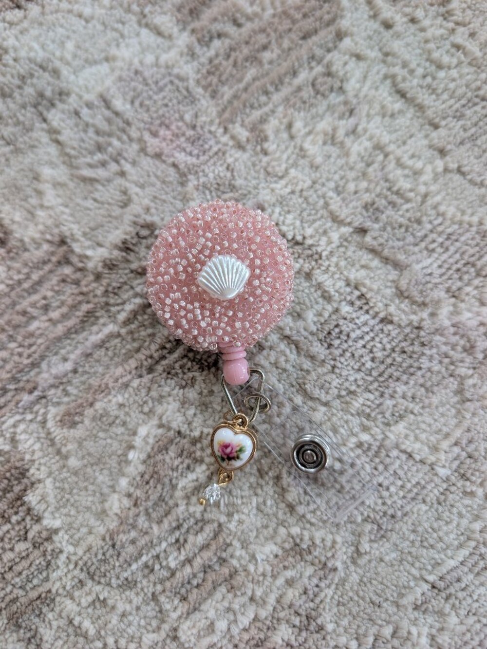 Hand-beaded Badge Reel